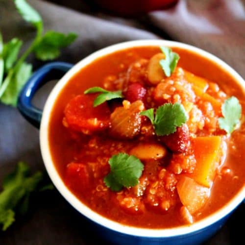 Vegetarian Bean Quinoa Chili Instant Pot Stove Top Living Smart