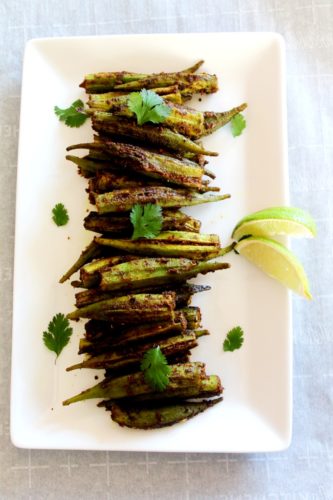 Bharwa Bhindi / Stuffed Okra - Stove Top, Air Fryer - Living Smart And ...