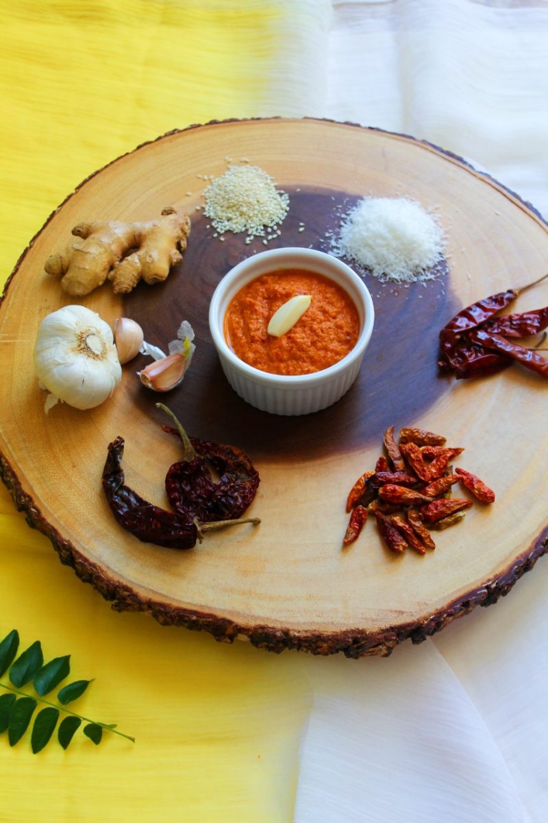 Red Chutney / Mysore Masala Dosa Chutney - Living Smart And Healthy