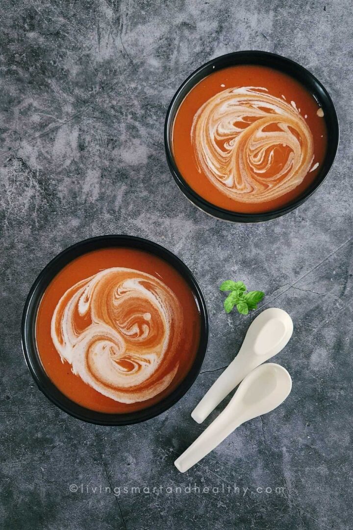 Easy Tomato Bisque With Canned Tomatoes - Living Smart And Healthy