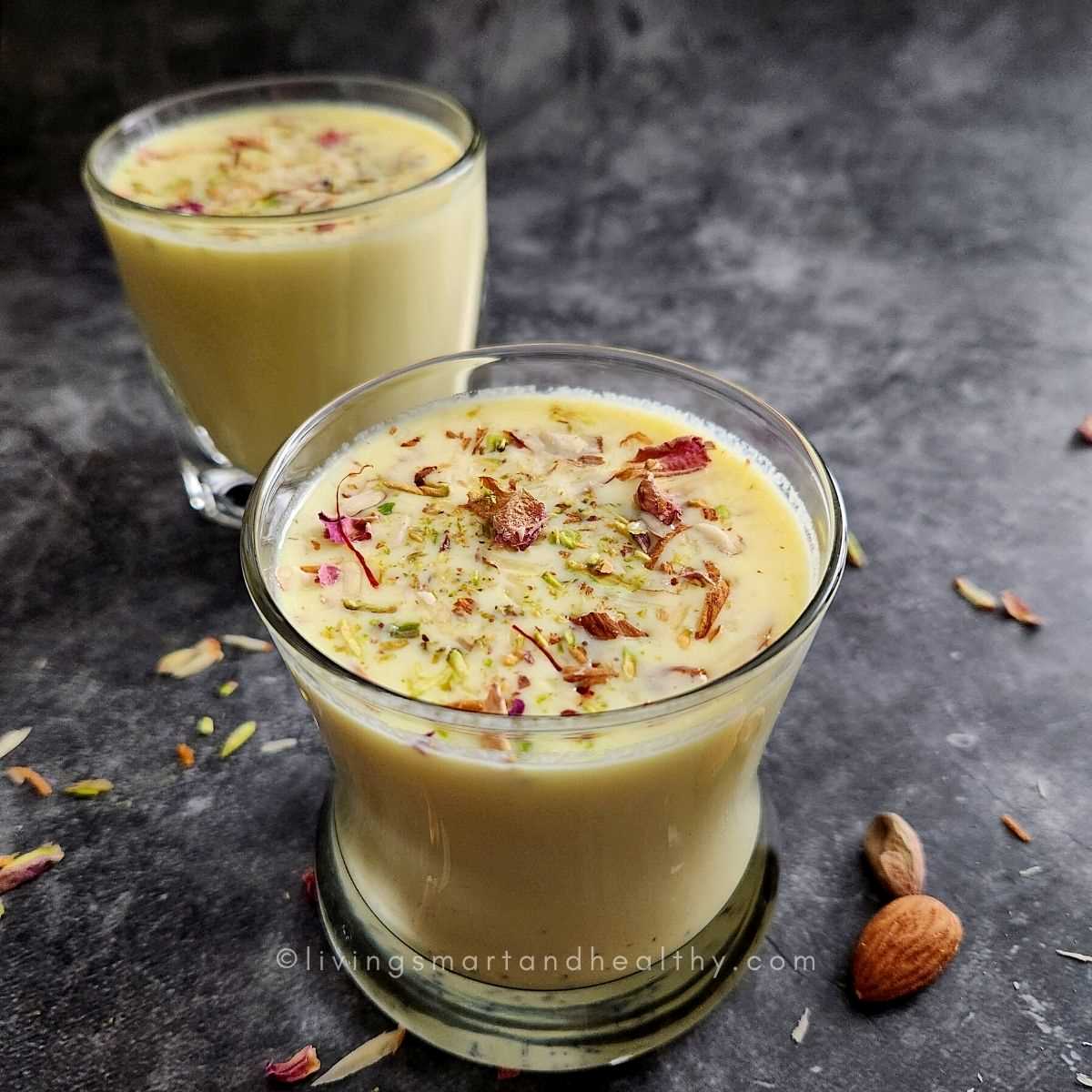 Badam Milk | Popular Indian Almond Milk - Living Smart And Healthy