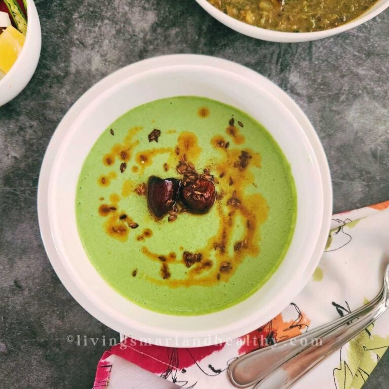 Bathua Raita | Chenopodium Yogurt Dip - Living Smart And Healthy