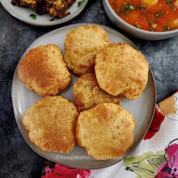 Bedmi Puri (Crispy Urad Dal Poori) - Living Smart And Healthy